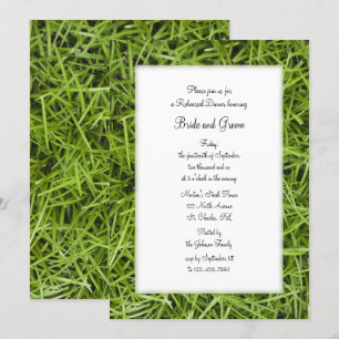 Green Grass Backyard Wedding Rehearsal Dinner Kaart