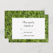 Green Grass Backyard Wedding RSVP (Voorkant / Achterkant)