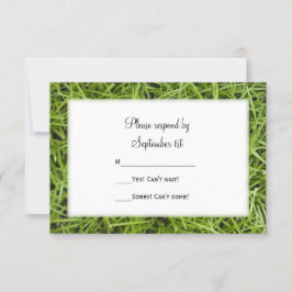Green Grass Backyard Wedding RSVP