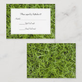 Green Grass Backyard Wedding RSVP Informatiekaartje (Voorkant / Achterkant)