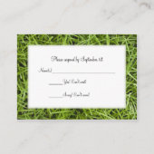Green Grass Backyard Wedding RSVP Informatiekaartje (Voorkant)