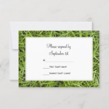 Green Grass Backyard Wedding RSVP