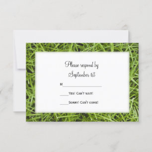 Green Grass Backyard Wedding RSVP Kaartje