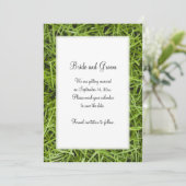 Green Grass Backyard Wedding Save the Date (Staand voorkant)