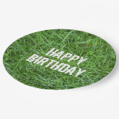 Green Grass Birthday Papieren Bordje (Gekanteld)