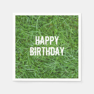 Green Grass Birthday Servet
