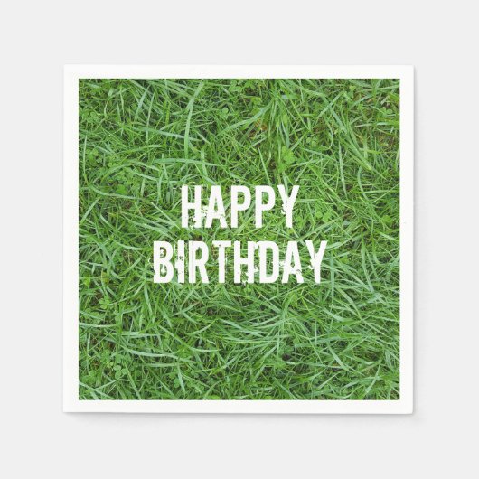 Green Grass Birthday Servet (Voorkant)