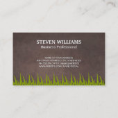 Green Grass | Bruine achtergrond Visitekaartje (Achterkant)