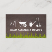 Green Grass | Bruine achtergrond Visitekaartje (Voorkant)