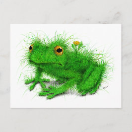 Green Grass Frog Art Briefkaart