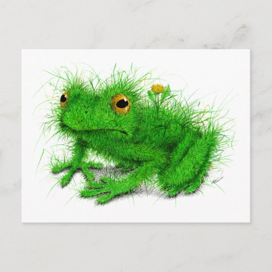 Green Grass Frog Art Briefkaart (Voorkant)