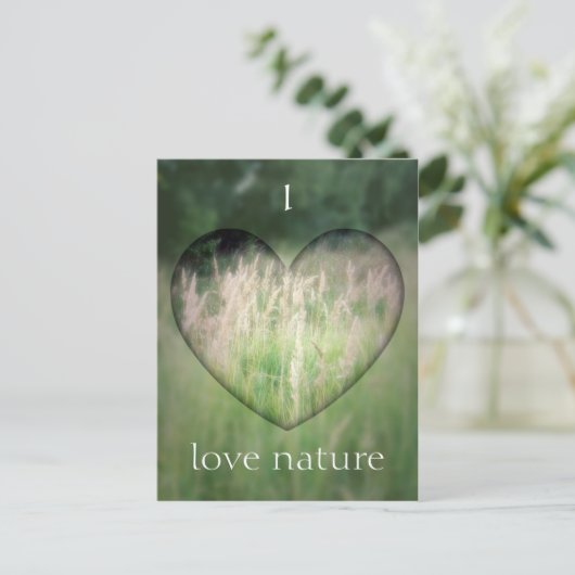 Green Grass Heart Briefkaart (Staand voorkant)