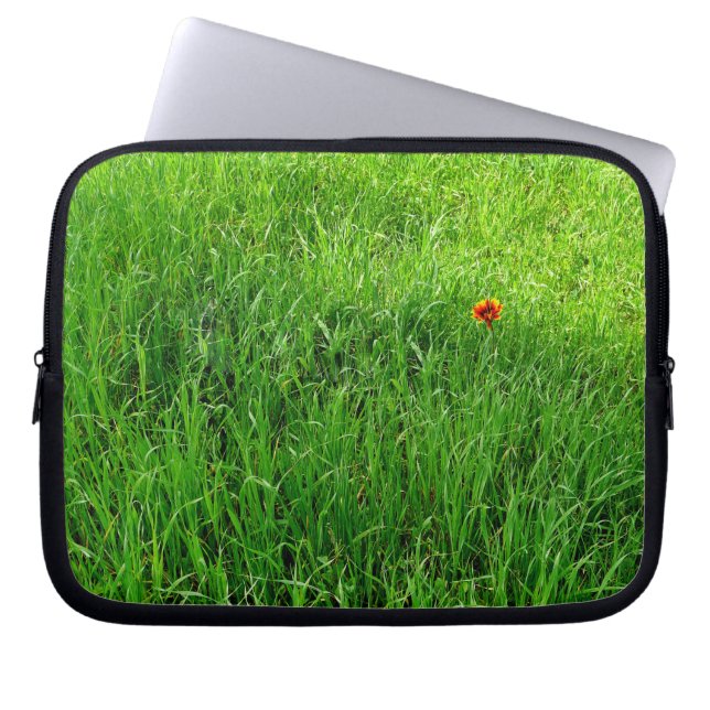 Green Grass Laptop Sleeve (Voorkant)