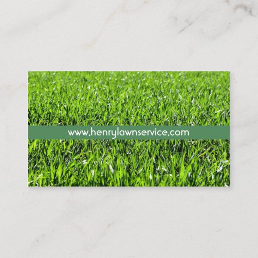 Green Grass Lawn Service Visitekaartje (Achterkant)