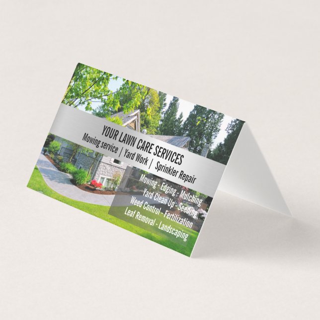 Green Grass Mowing Yarn Care Gardenin Kaart (Voorkant)