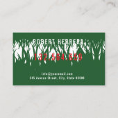 Green Grass Mowing Yarn Care Gardenin Visitekaartje (Achterkant)