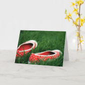 Green Grass Red Polka Dot Foto van Birthday Kaart (Gele Bloem)