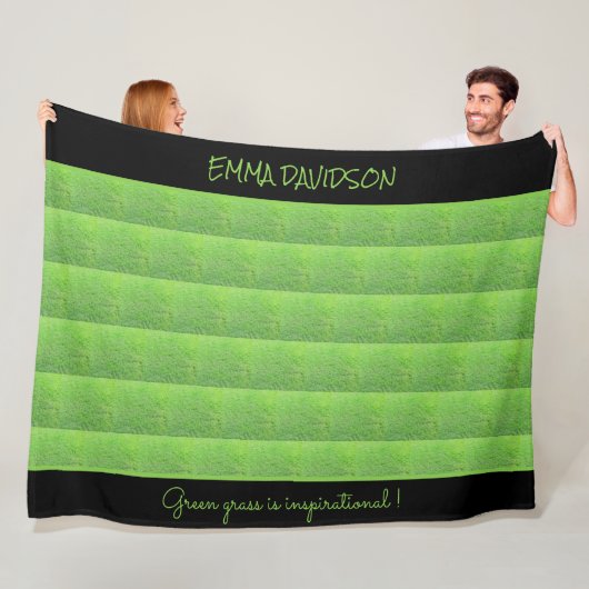 Green Grass Schattige stijlvol en elegant Fleece Deken (In situ)