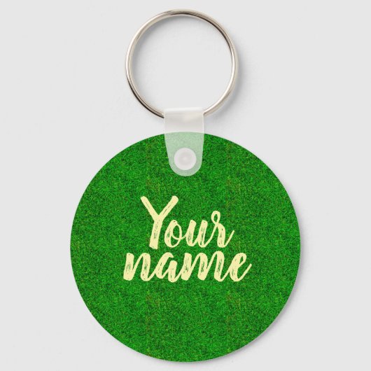 Green grass texture from a soccer field sleutelhanger (Voorkant)