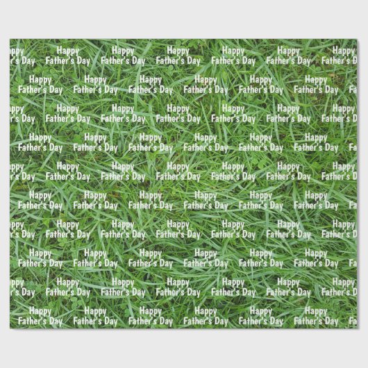 Green Grass Vaderdag Cadeaupapier (Vlak)