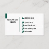 Green Grass Yard Lawn Care Mowing Landscaping Visitekaartje (Achterkant)