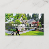 Green Grass Yard Lawn Care Mowing Landscaping Visitekaartje (Voorkant)