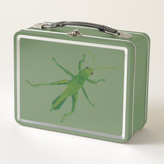 Green Grasshopper Insect Lunch Boxes (Voorkant)
