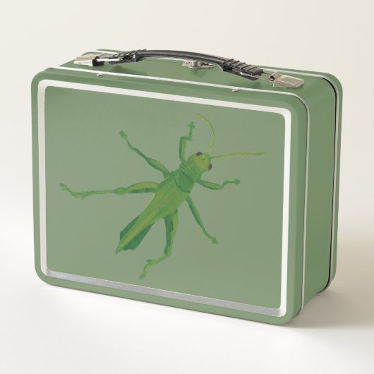 Green Grasshopper Insect Lunch Boxes (Achterkant)