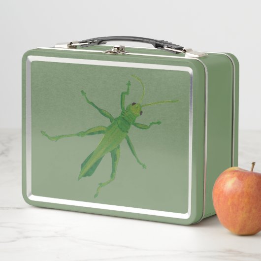 Green Grasshopper Insect Lunch Boxes (In situ)