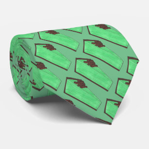 Green Grasshopping Pie Slice St. Patrick's Day Foo Stropdas