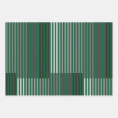 Green, Gray, Black, White Stripes Inpakpapier Vel (Voorkant)