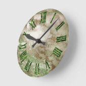 Green Gray Gold Bronze Mint Minimal Black Ronde Klok (Hoek)