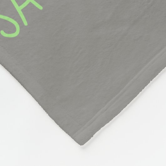 Green Grey Baby Boy Naam geboortedatum en status Fleece Deken (Hoek)