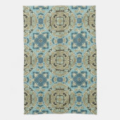 Green Grey Blauwgroen Blue Ochre Hip Bohemian Bali Theedoek (Verticaal)