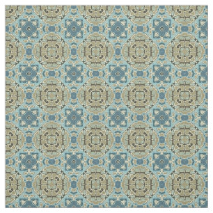 Green Grey Blauwgroen Blue Ochre Hip Orient Bali A Stof