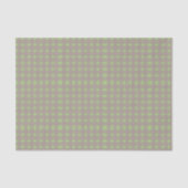 Green Grey Gingham Pattern Tissuepapier (Voorkant)