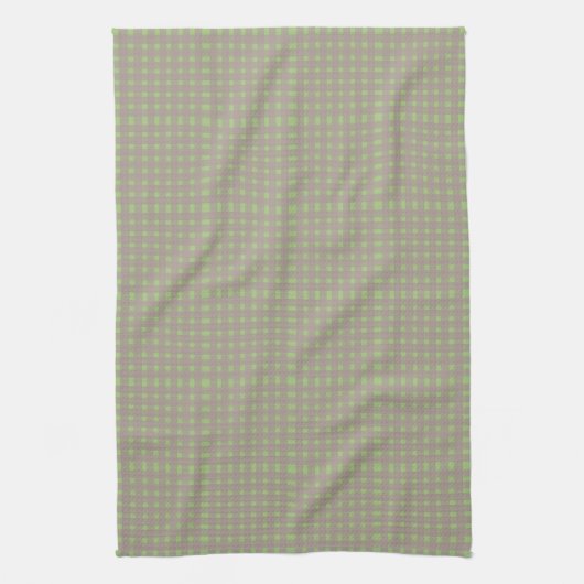 Green Grey Gingham Pset Pattern Theedoek (Verticaal)