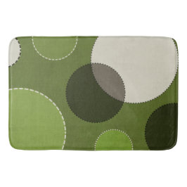 Green Grey Polka Dot Abstract Badmat