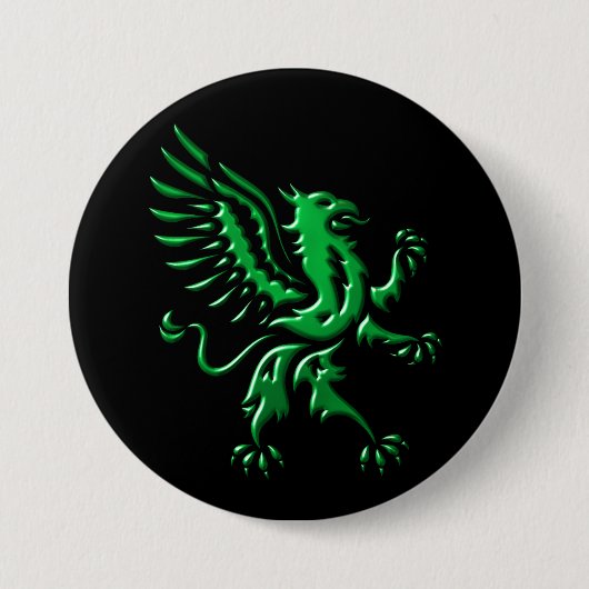 Green Griffin Rampant Button (Voorkant)