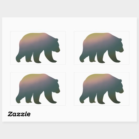 Green Grizzly Beer Gradient Sticker (Vel)