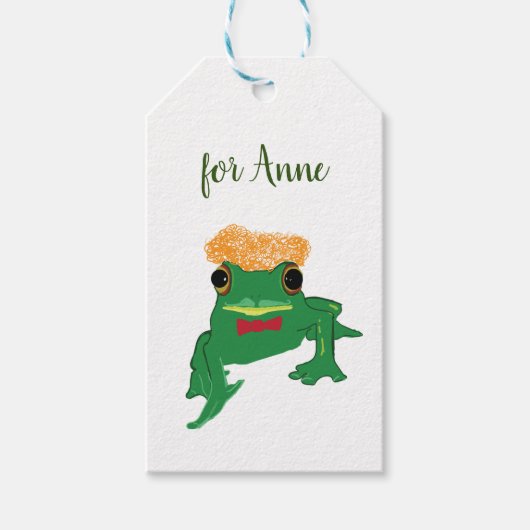 Green Grog Funny Aniamls Cadeaulabel (Voorkant)