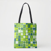Green Groove Polka Mozaïek Tote Bag (Voorkant)