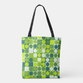 Green Groove Polka Mozaïek Tote Bag (Achterkant)