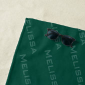 Green Groovy Retro Rock The Sunblock Summer Beach Strandlaken (In situ)