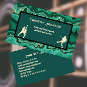 Green Groovy Swirl gitaar muzikant en lessen Visitekaartje