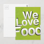 Green Grub Club: We Heart Food Design Briefkaart (Voorkant / Achterkant)