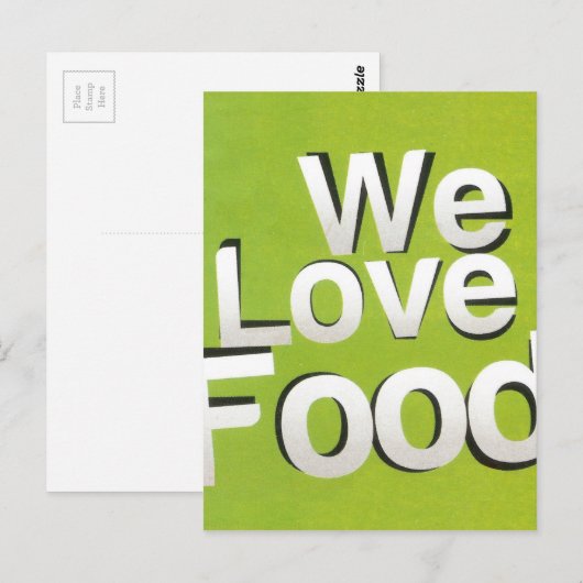 Green Grub Club: We Heart Food Design Briefkaart (Voorkant / Achterkant)
