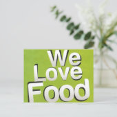 Green Grub Club: We Heart Food Design Briefkaart (Staand voorkant)