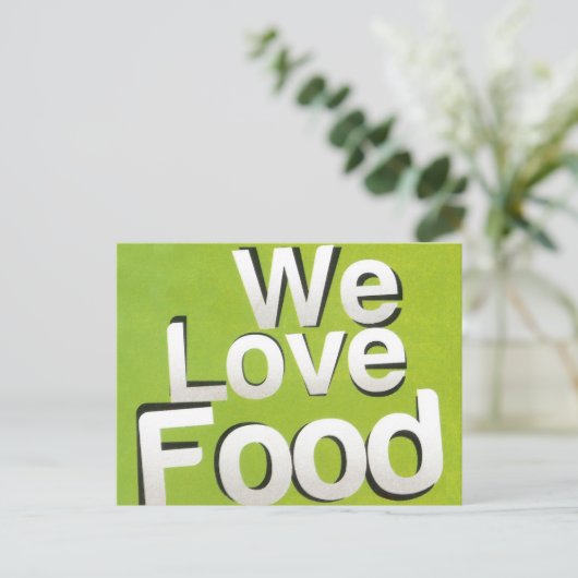 Green Grub Club: We Heart Food Design Briefkaart (Staand voorkant)