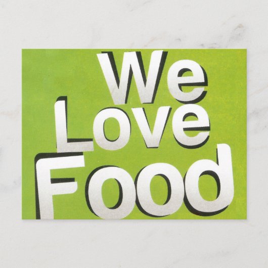 Green Grub Club: We Heart Food Design Briefkaart (Voorkant)